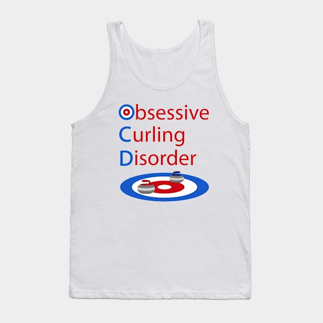 Curling OCD Obsessive Curling Disorder Tank Top by Pixel Impressions Co